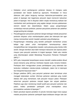 METODE PENYULUHAN PARTISIPATIF .